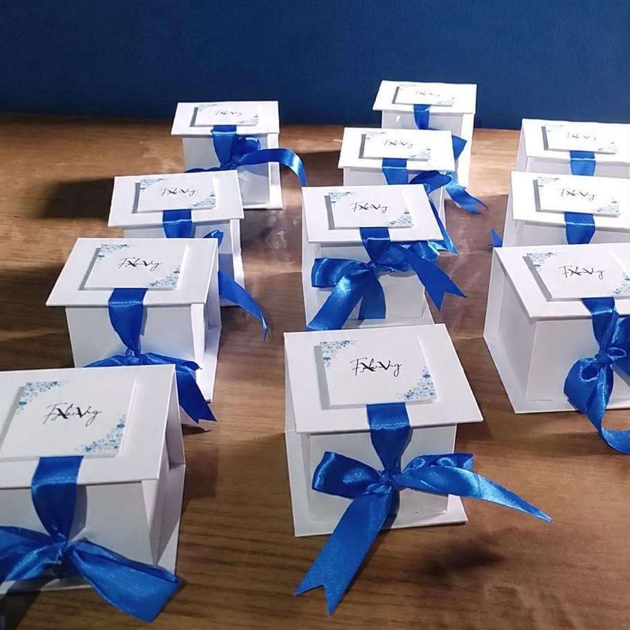 Caixas artesanais produzidas por uma aluna — resultado 5